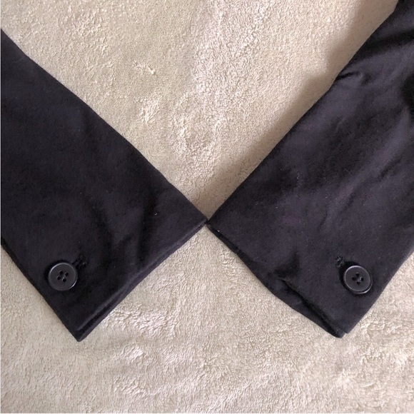 Old Navy jacket lined blazer black petite one button long sleeve notch collar - Picture 4 of 8